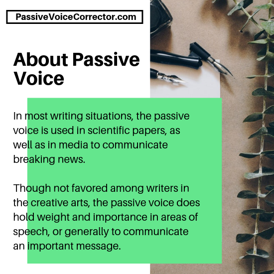 passive or active voice detector